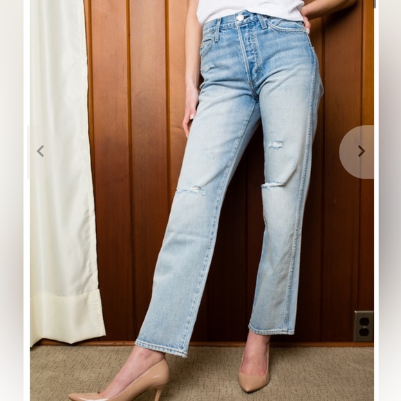 AMO Denim - AMO Layla High Rise Relaxed Straight Leg Denim